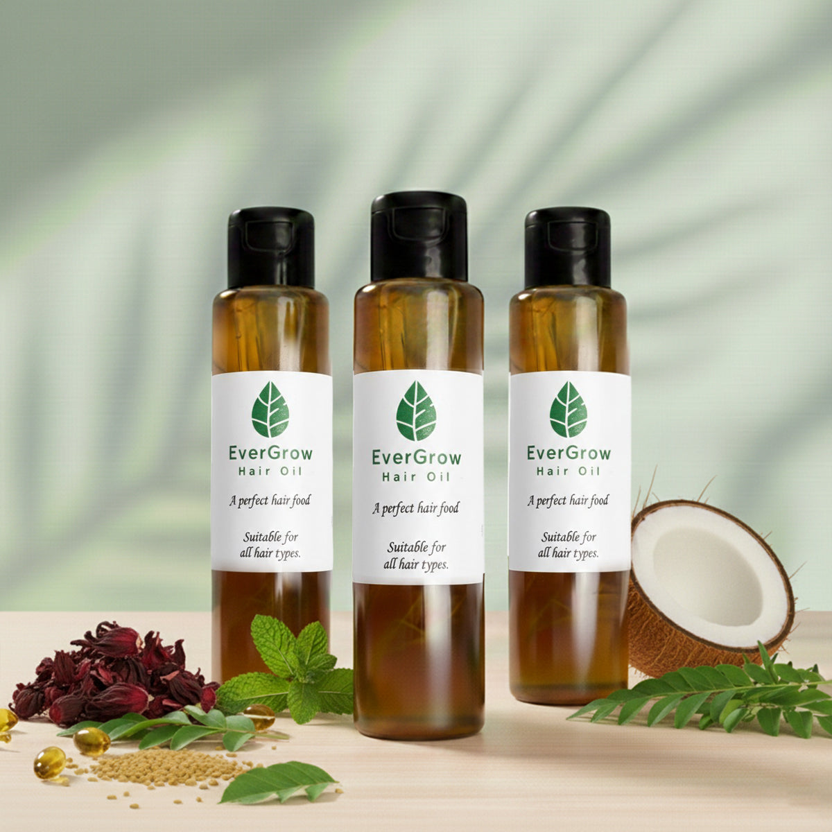 EverGrow Hair Oil – Nourishing & Strengthening Formula (Pack of 3)